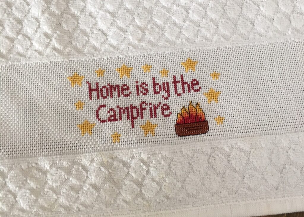 Home is by the Campfire Kitchen Towel Pattern