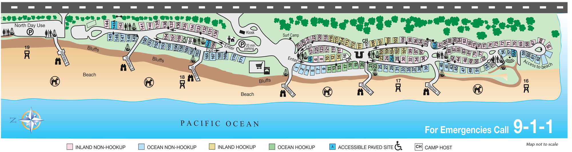 san elijo campsite map