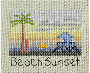 beach sunset cross stitch pattern