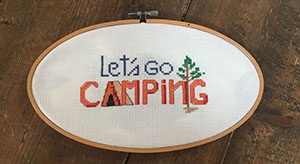 Let's Go Camping Cross Stitch Pattern