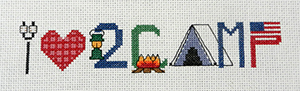 I love 2 Camp Cross Stitch pattern