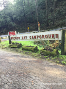 Anchor Bay Campground Sign